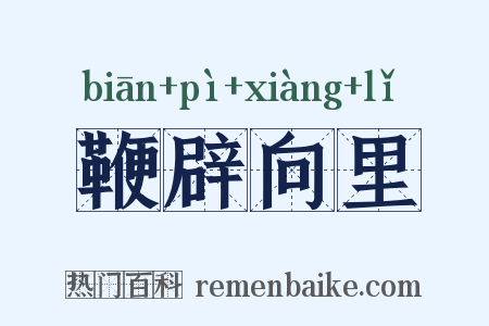 鞭辟向里是什么意思的图片